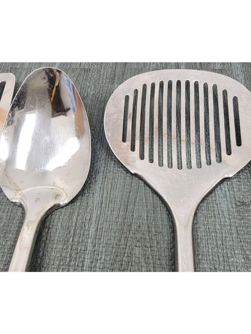 Vintage INOX Rostfrei 5 Piece Set Serving Utensils Stainless Gold Stars Handle